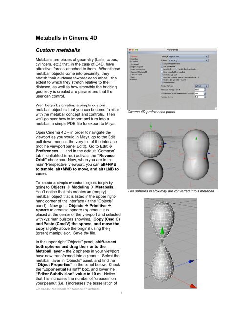 Metaballs in Cinema 4D - Molecular Movies