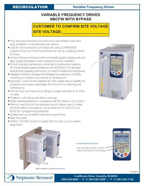 Variable Frequency Drive Specifications Technical Data