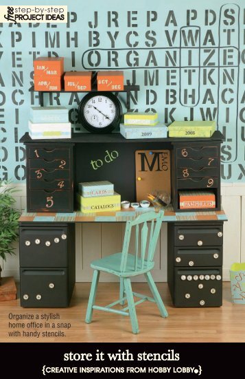 store it with stencils - Hobby Lobby