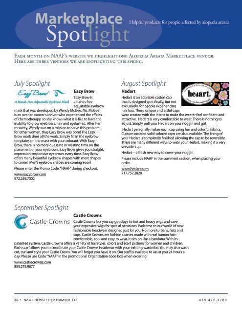 Spotlight - National Alopecia Areata Foundation