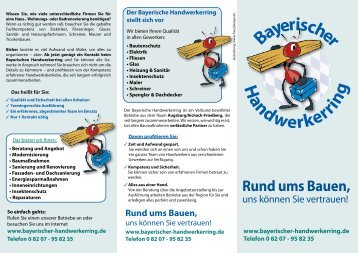 Der „Bayerische Handwerkerring“ stellt sich vor - Bayerischer ...