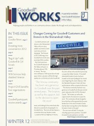 winter newsletter - Goodwill Industries of the Valleys