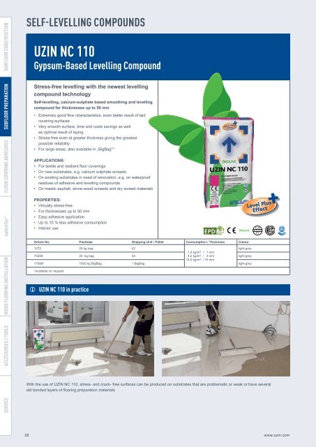 UZIN PRODUCT GUIDE 2014