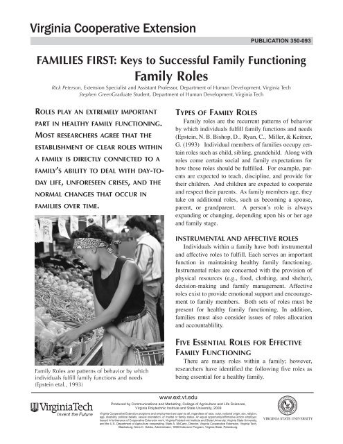 Family Roles - Virginia Cooperative Extension - Virginia Tech