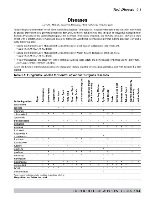 Turf: Diseases - Virginia Tech
