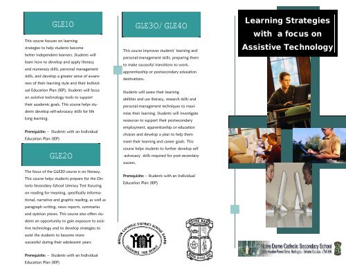 Assistive Technologies GLE Course Brochure - Halton Catholic ...