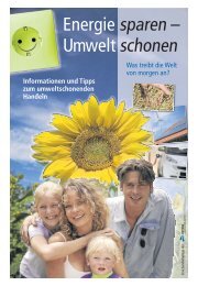 Energie sparen – Umwelt schonen