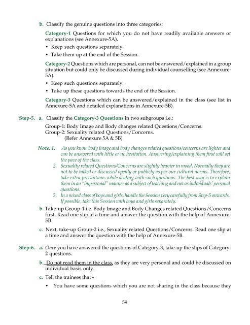 Population Education In Vocational Training Programme