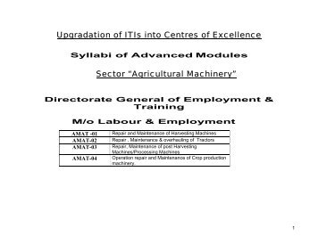 Advanced Modules - Directorate General of Employment & Training