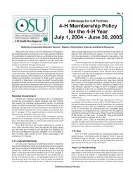 4-H Membership Policy for the 4-H Year July 1, 2004 - June 30, 2005
