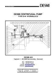 desmi centrifugal pump type sn hydraulics desmi a/s