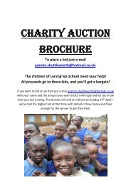 CHARITY AUCTION BROCHURE - Caterham School