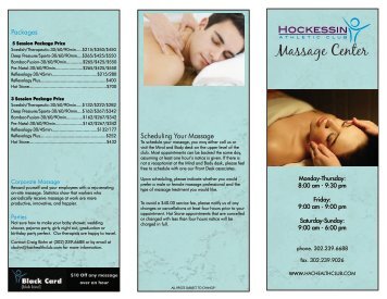 Massage Center - Hockessin Athletic Club