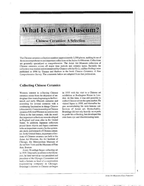 Chinese Ceramics: A Selection (.pdf) - Asian Art Museum | Education