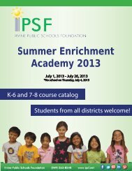 k-8 course catalog - ipsf academy