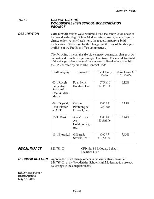 reconvene regular meeting: 7:00 pm - Irvine Unified School District