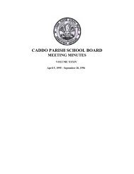 September 1, 1999- December 17, 2002 - Caddo Parish School Board