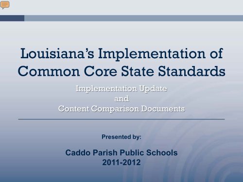 Louisiana's Implementation of Common Core State Standards