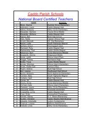 Caddo National Board - Caddo Parish School Board