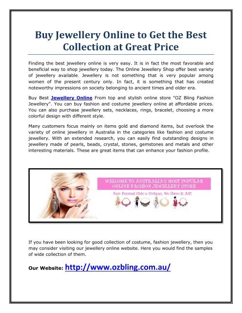 best online costume jewelry stores