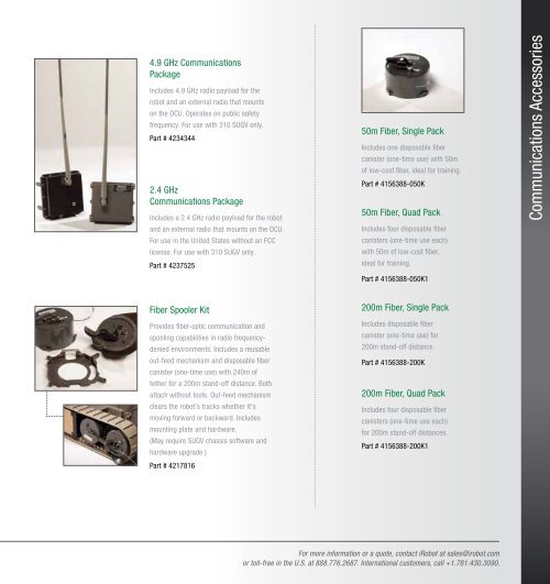 iRobot® SUGV® Accessories 2012 - iRobot Corporation