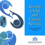 2012-2013 Annual Report - Jewish Child & Family Service