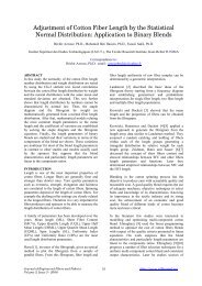 Adjustment of Cotton Fiber Length by the Statistical Normal ...