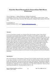 Polyether Based Thermoplastic Polyurethane Melt Blown Nonwovens