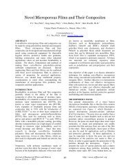 Novel Microporous Films and Their Composites - Journal of ...
