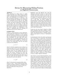 Device for Measuring Sliding Friction on Highloft Nonwovens