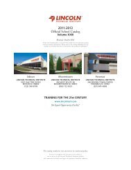 Official School Catalog - Lincoln Technical Institute