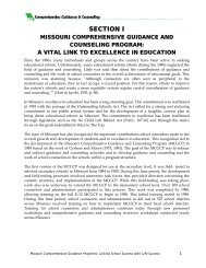 Missouri Comprehensive Guidance and Counseling Program