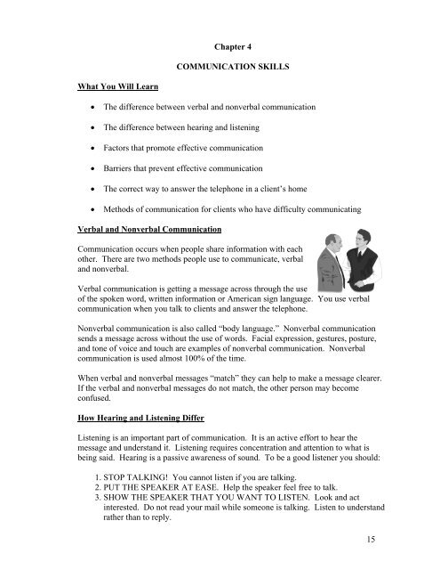 15 Chapter 4 Communication Skills What You Will Learn A The