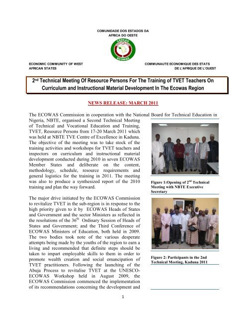 2nd Technical Meeting Of Resource Persons For The ... - NBTE