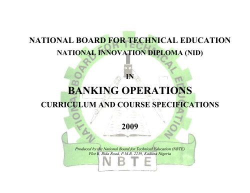 NID in Banking Operations - NBTE