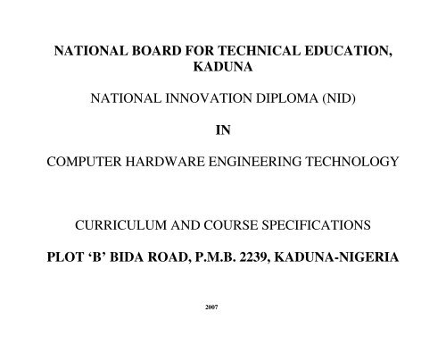 Nid In Computer Hardware Technology Nbte