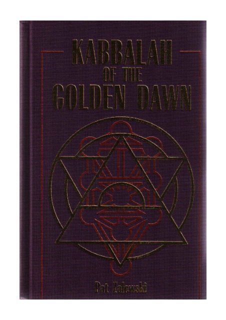 Kabbalah-of-the-Golden-Dawn-Pat-Zalewski - D Ank Unlimited