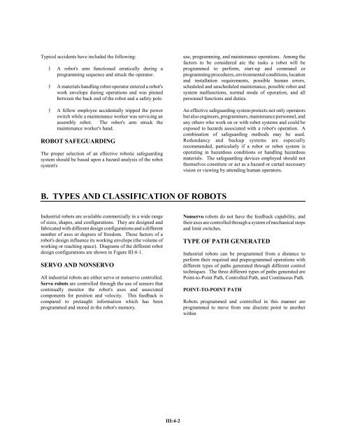 Technical Manual - Section 3 (Safety Hazards)