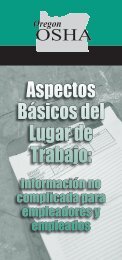 Aspectos BÃ¡sicos del Lugar de Trabajo: - Oregon OSHA