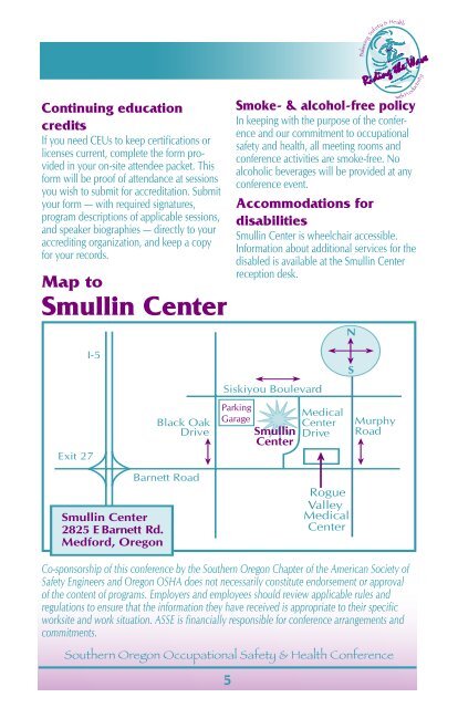 2005 Southern Oregon Occupational Safety & Health Conference ...