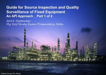 Guide for Source Inspection and Quality Surveillance of Fixed Equipment  Part 1 of  2