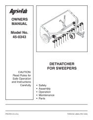 DETHATCHER FOR SWEEPERS OWnERS mAnuAl ... - Agri-Fab