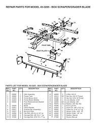 REPAIR PARTS FOR MODEL 45-0265 - BOX SCRAPER ... - Agri-Fab