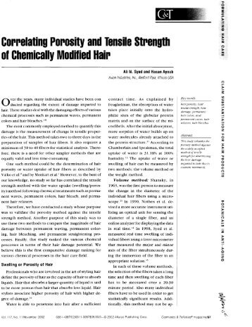 Correlating Porosity and Tensile Strength of ... - Dr. Ali Syed