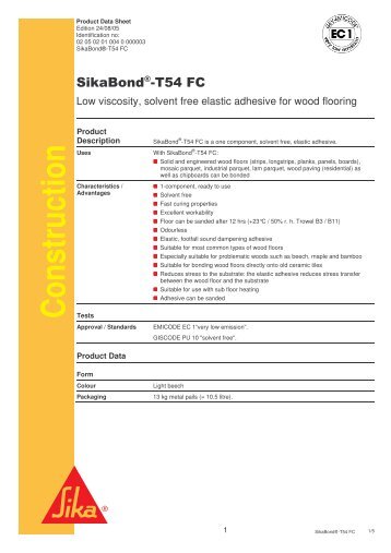 SikaBond-T54 FC - Sika UK