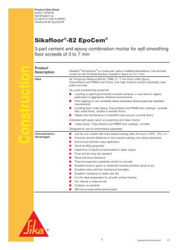 Sikafloor-82 EpoCem Corp - EPMS Supplies