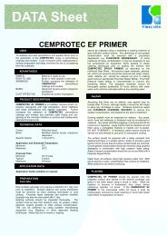 DATA Sheet CEMPROTEC EF PRIMER - EPMS Supplies