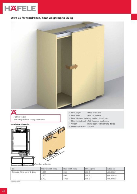 Sliding Door Solutions - Hafele