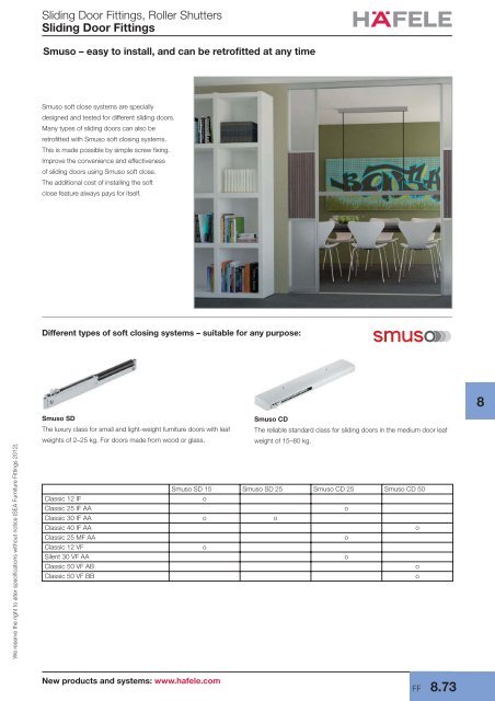 Sliding Door Fittings - Hafele