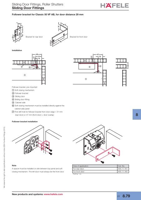 Sliding Door Fittings - Hafele